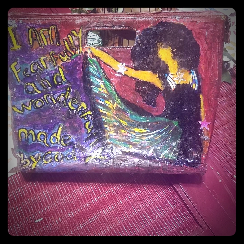 Vintage style magazine clutch